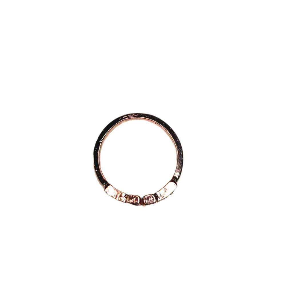 SOLD Adjustable Rose Gold-Tone Stackable 'T' Wire Ring - NWT - Picture 4 of 6